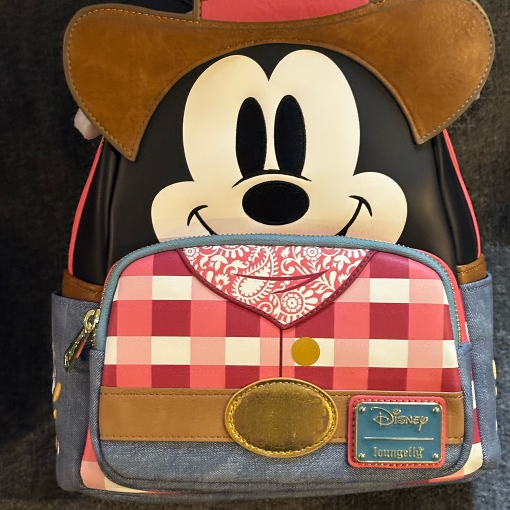 NWT Loungefly Disney Western Mickey Mouse Backpack Cowboy Hard Tag Oh Boy! NEW
